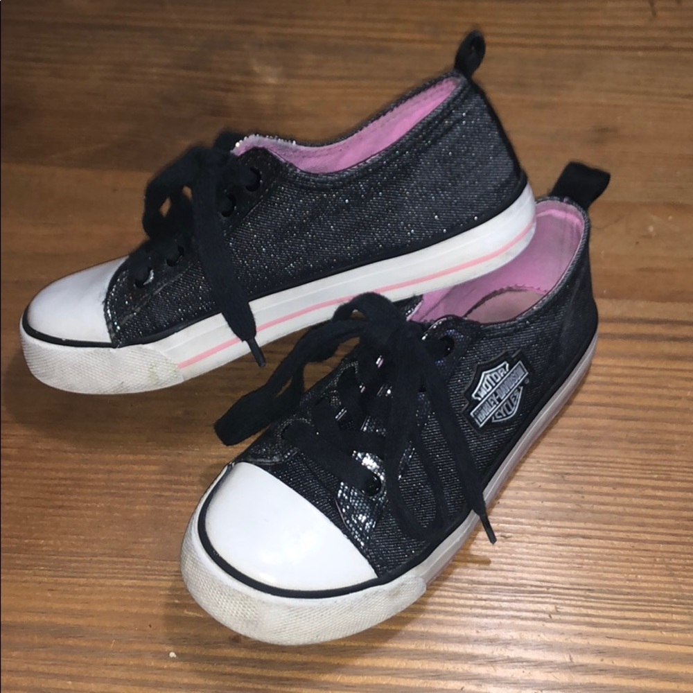 Girls Shimmery Harley Davidson Sneakers